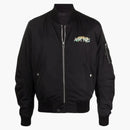 Amiri Cherub Silk Bomber Jacket Black