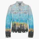 Amiri City Dragon Trucker Denim Jacket Blue