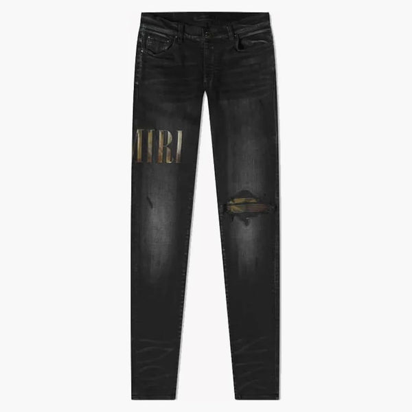 Amiri Core Applique Jeans Agged Black