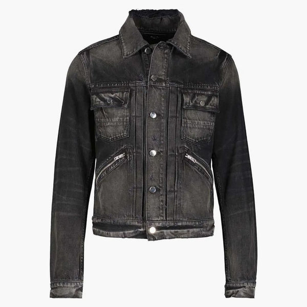 Amiri Core Double Slanted Trucker bunda černá