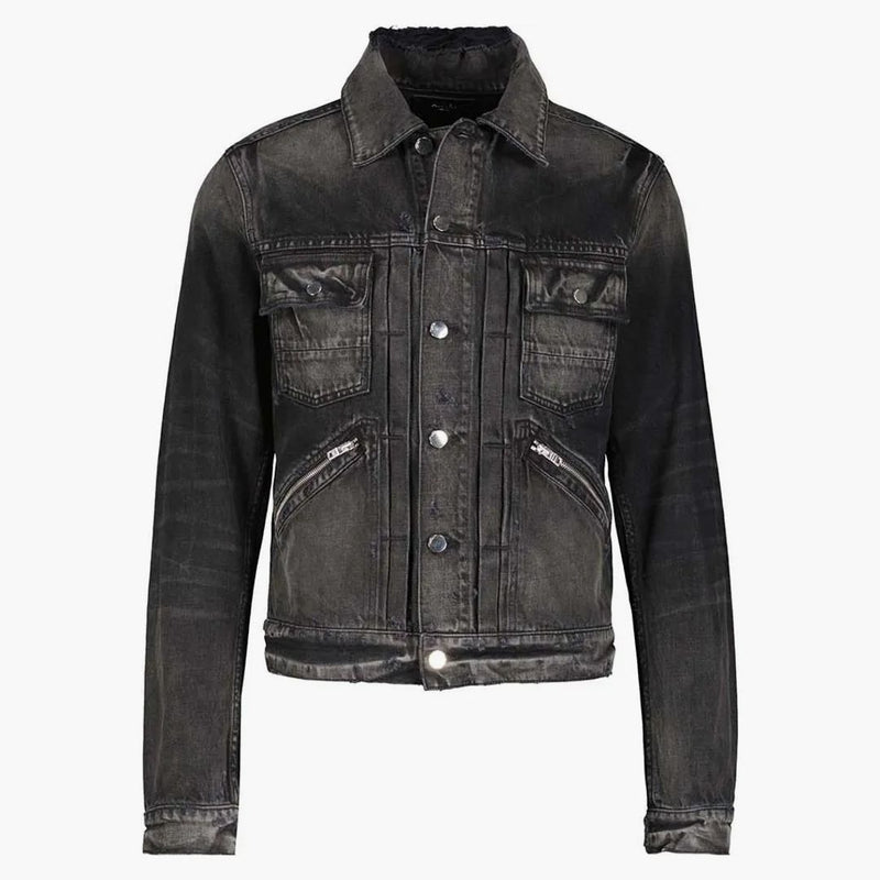 Amiri Core Double Slanted Trucker bunda černá