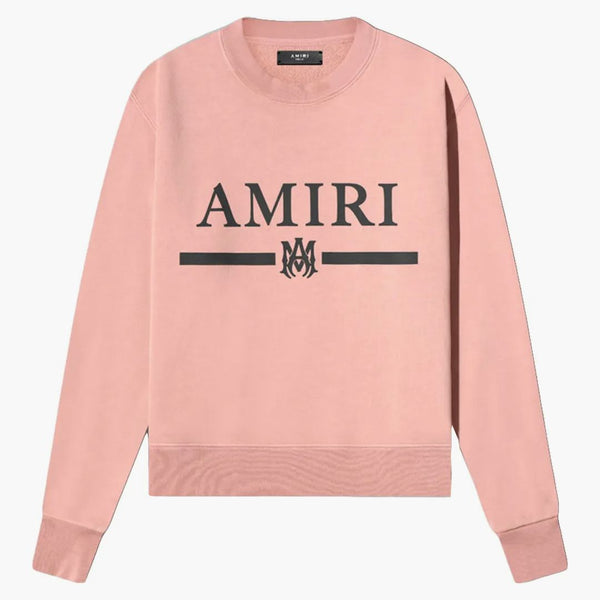 Amiri Core Logo Bar Crew mikina broskev
