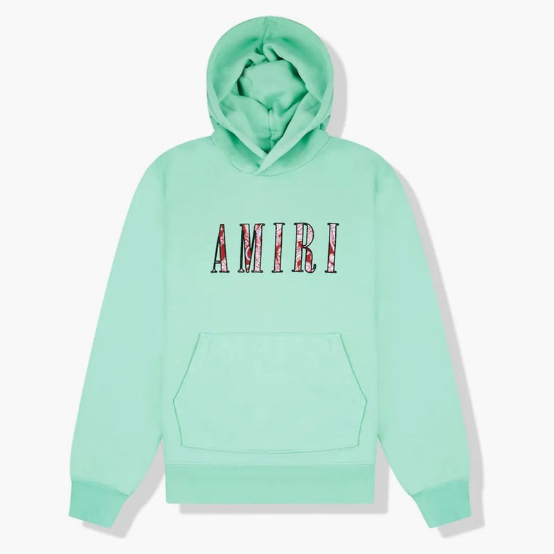 Amiri Core Paisley Logo Hoodie Green