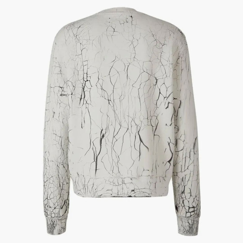 Amiri prasklé barvivo jádro logo CrewNeck White