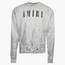 Amiri Cracked Dye Core Logo Crewneck White