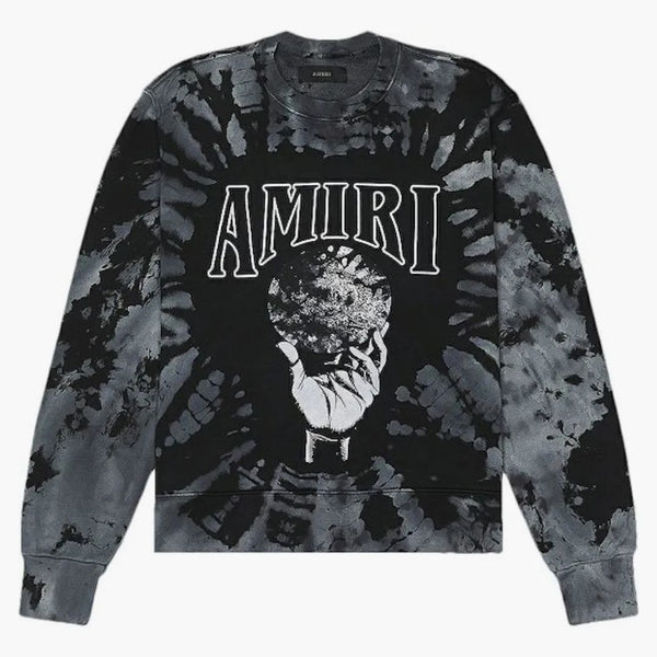 Amiri Crystal Ball Tie-dye Crewneck Black