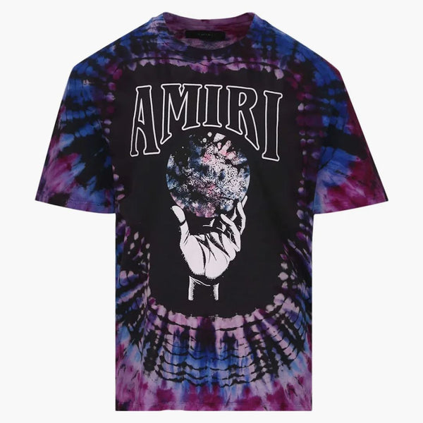 Amiri Crystal Ball Tie-Dye Short Sleeve T-Shirt Black/Purple/Blue