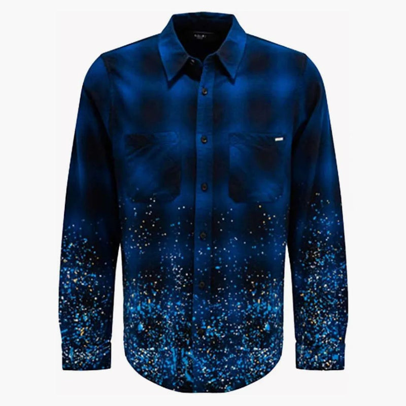 Amiri Crystal Painter Flanel Shirt Blue/Black