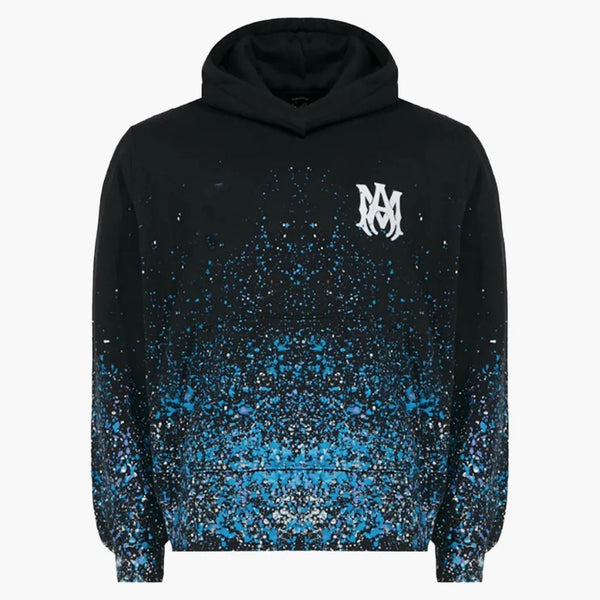 Amiri Crystal Painter Hoodie Black/Blue/Crystal White