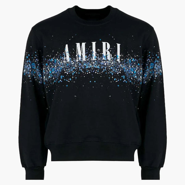 Amiri Crystal Splash Logo Sweatshirt Black/blue