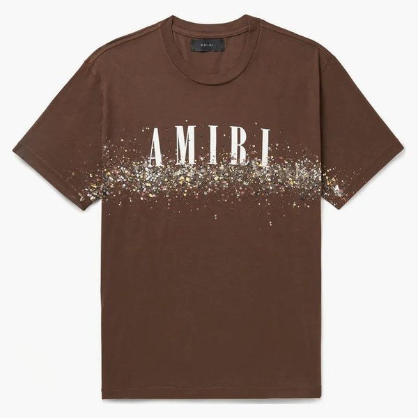 Amiri Crystal tričko hnědé