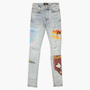 Amiri Denim Playboy Magazine Skinny Jeans Blue