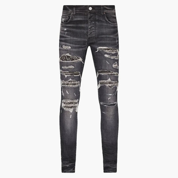 Amiri zoufalý šátek Thrasher Skinny Jeans Grey