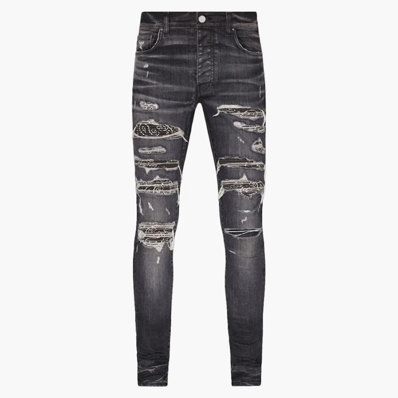 Amiri zoufalý šátek Thrasher Skinny Jeans Grey
