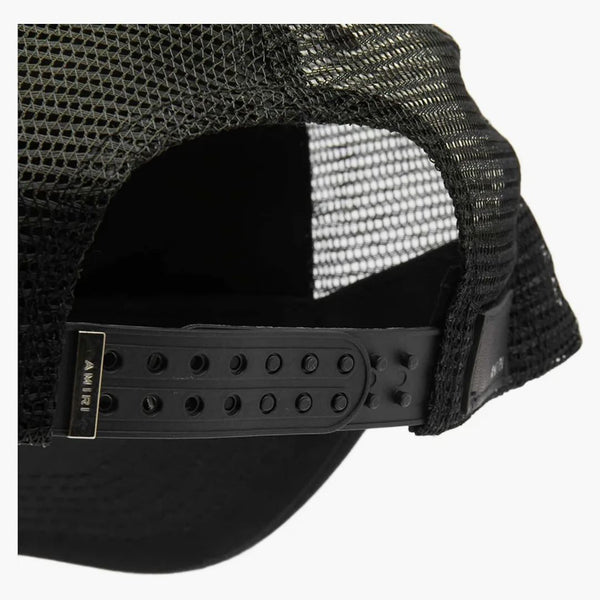 Amiri vyšívaný logo Trucker Cap Black/Carolina Blue