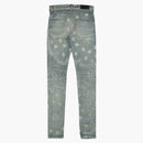 Amiri Flocked Paisley Bandana Jean Clay Indigo