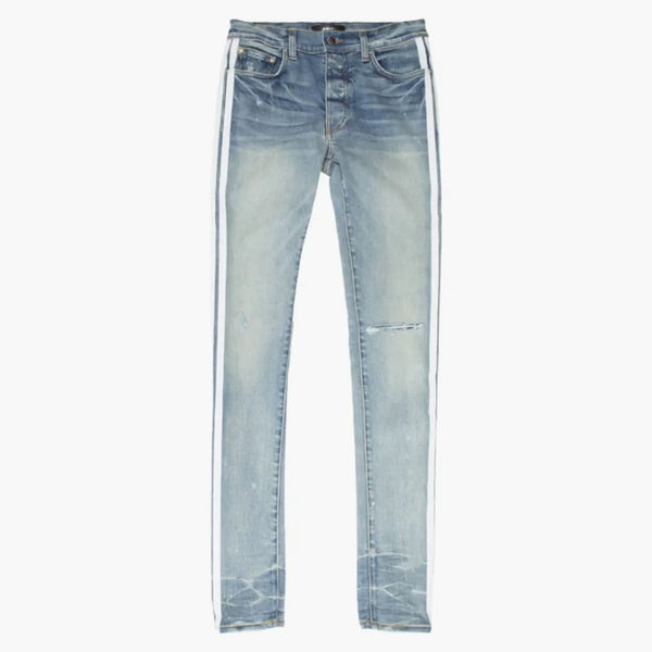 Amiri Flocked Track Jeans Clay Indigo