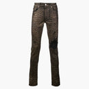 Amiri Foil Broken Leopard Jean Brown