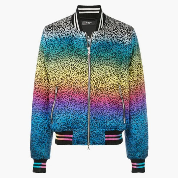 Amiri Leopard Rainbow Bomber Bunda Multicolor