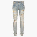 Amiri Leopard Thrasher Skinny Fit Jeans Clay Indigo