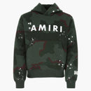 Amiri Logo Camo Hoodie Green