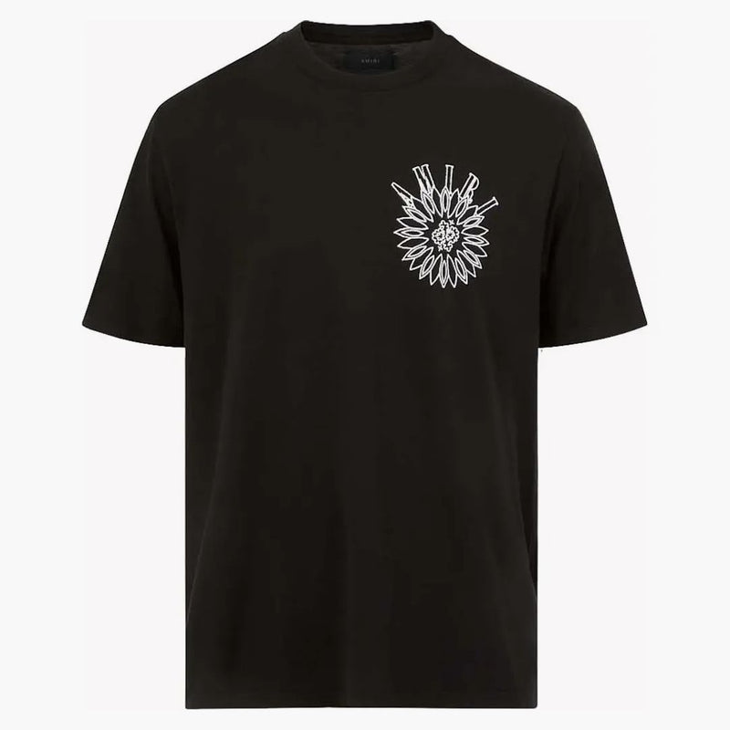 Amiri logo tiskové tričko černé/bílé