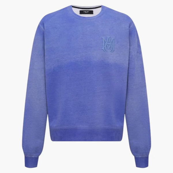 Amiri ma logo logo CrewNeck Blue