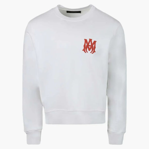 Amiri MA Logo CrewNeck White