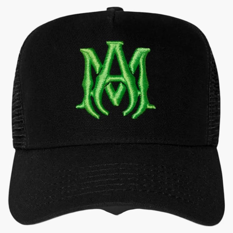 Amiri MA Logo Trucker má čepici černou/zelenou