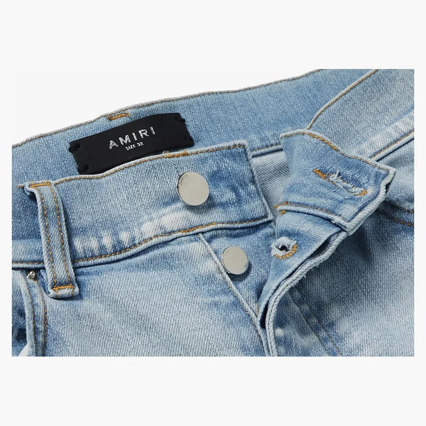 Amiri MX1 Bandana Star Jeans Light Indigo Blue
