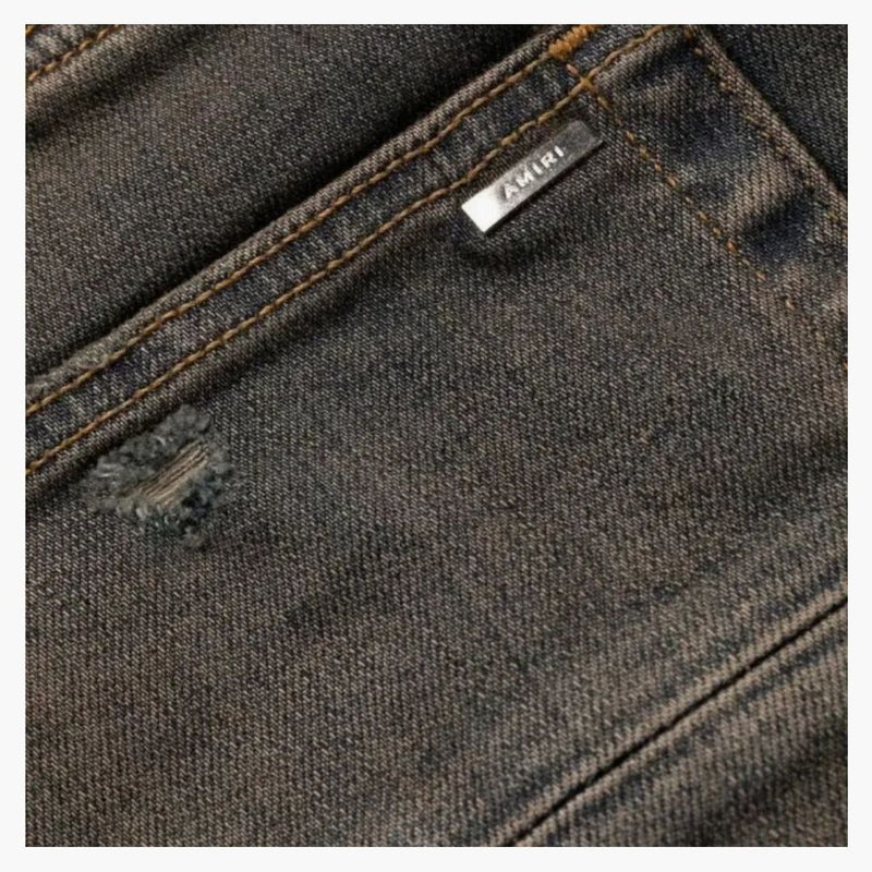 Amiri Mx1 Plaid Jeans Dark Indigo