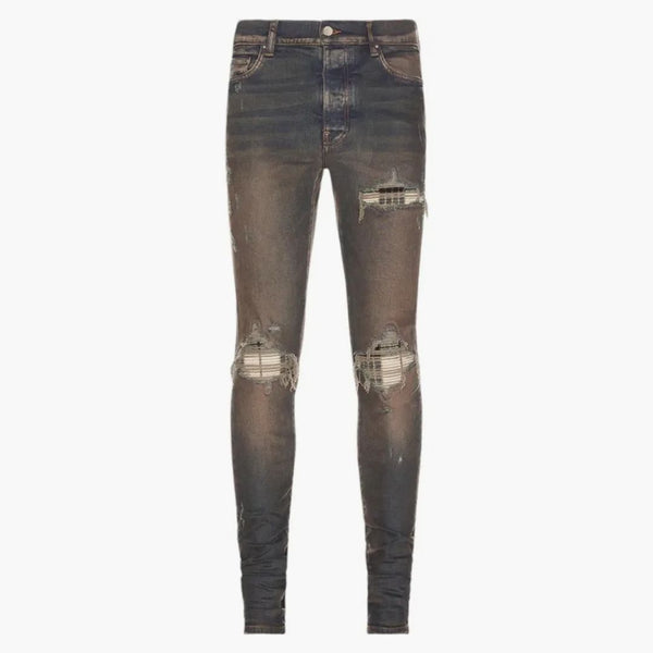 Amiri MX1 Plaid Jeans Dark Indigo