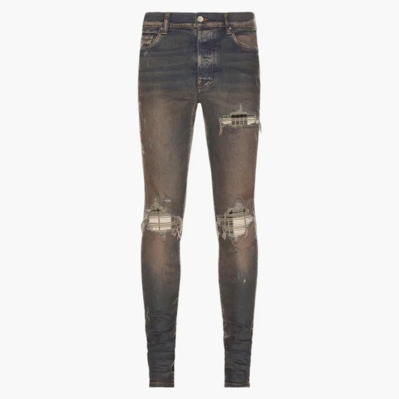 Amiri Mx1 Plaid Jeans Dark Indigo