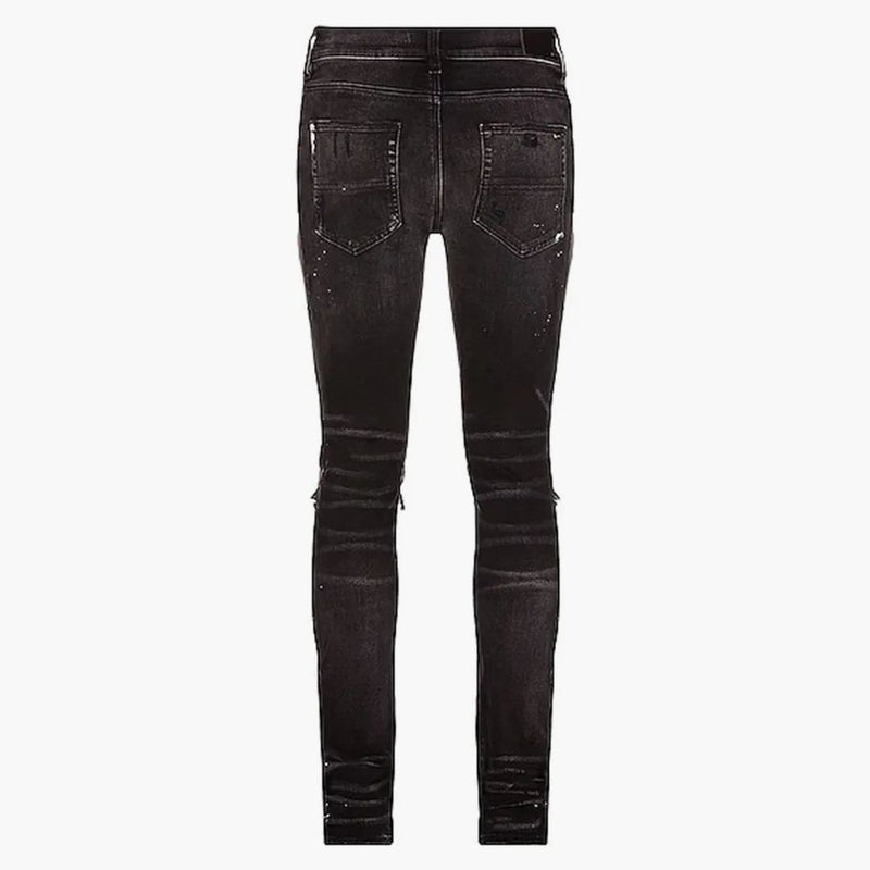 Amiri MX1 Plaid Skinny Fit Jeans Ogged Black