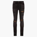 Amiri Mx1 Plaid Skinny Fit Jeans Aged Black