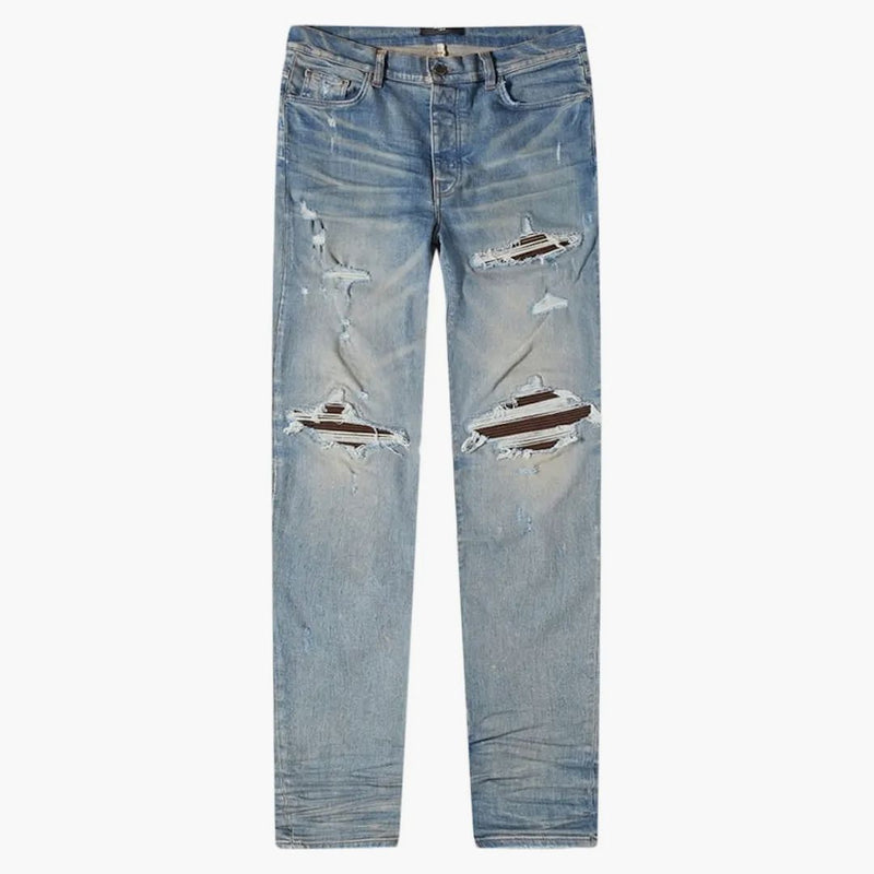 Amiri MX1 Suede Skinny Jeans Clay Indigo