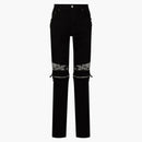 Amiri MX2 Bandana Zip Knee Skinny Jeans Black
