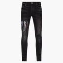 Amiri lakování kapání loga džíny černé