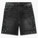 Amiri Paint Splatter denim shorts black