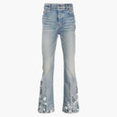Amiri Paint Splatter Flare Jean Clay Indigo