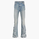 Amiri Paint Splatter Flare Jeans Clay Indigo