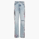 Amiri Paint Splatter Straight Leg Jeans Blue/Multi
