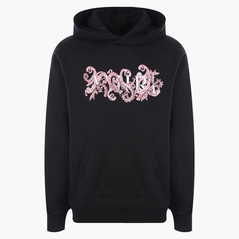 Amiri Paisley Print Hoodie Black
