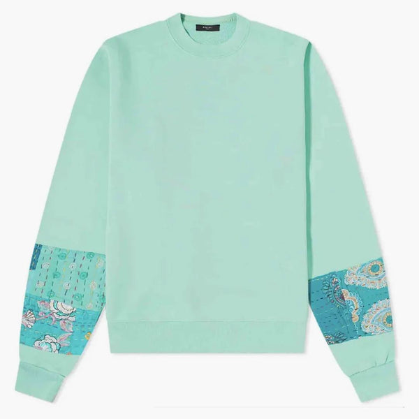 Amiri patchwork kołdra crewneck mennica