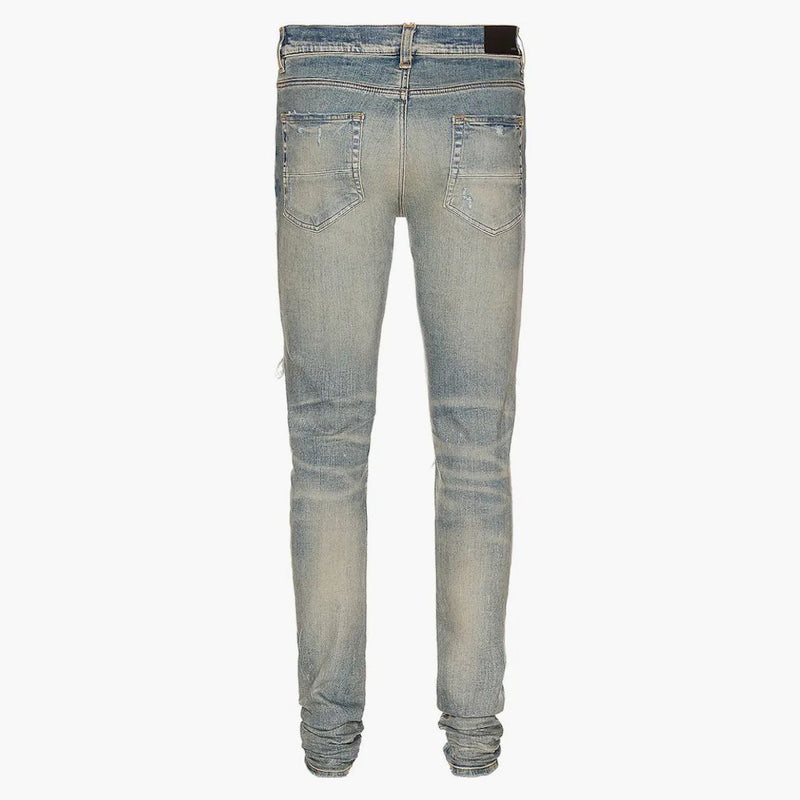 Amiri Plaid Trasher Skinny Fit Jeans Blue