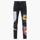 Amiri Playboy Magazine Skinny Jean Agged Black