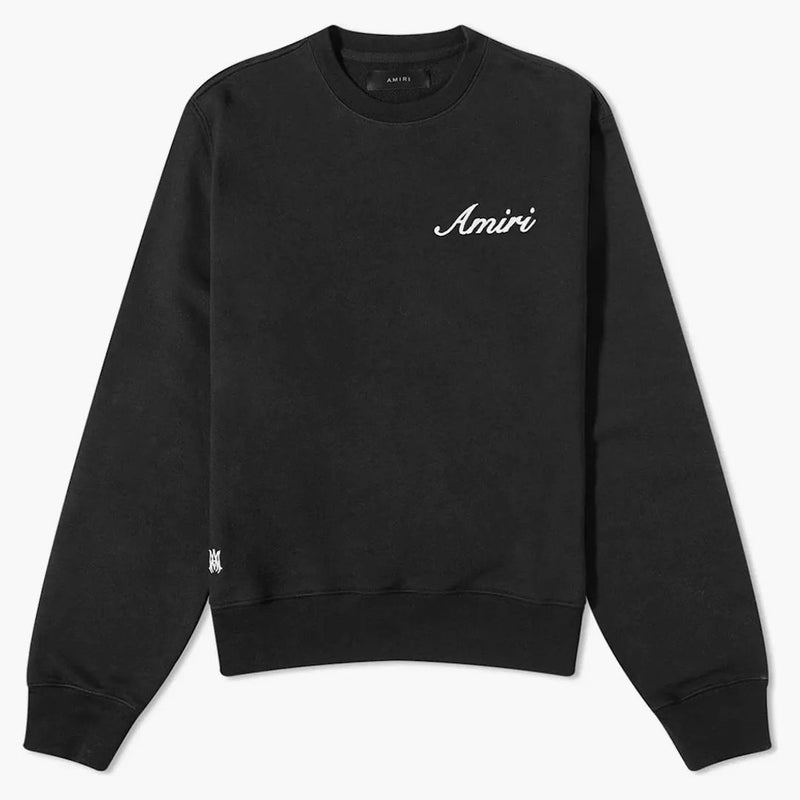 Amiri Script Logo Sweatshirt svart