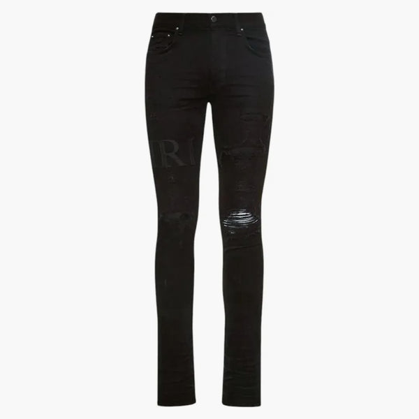 Amiri serif logo jeans svart
