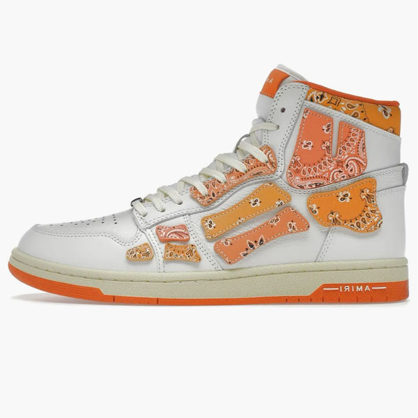 Amiri skel topp hej bandana vit orange