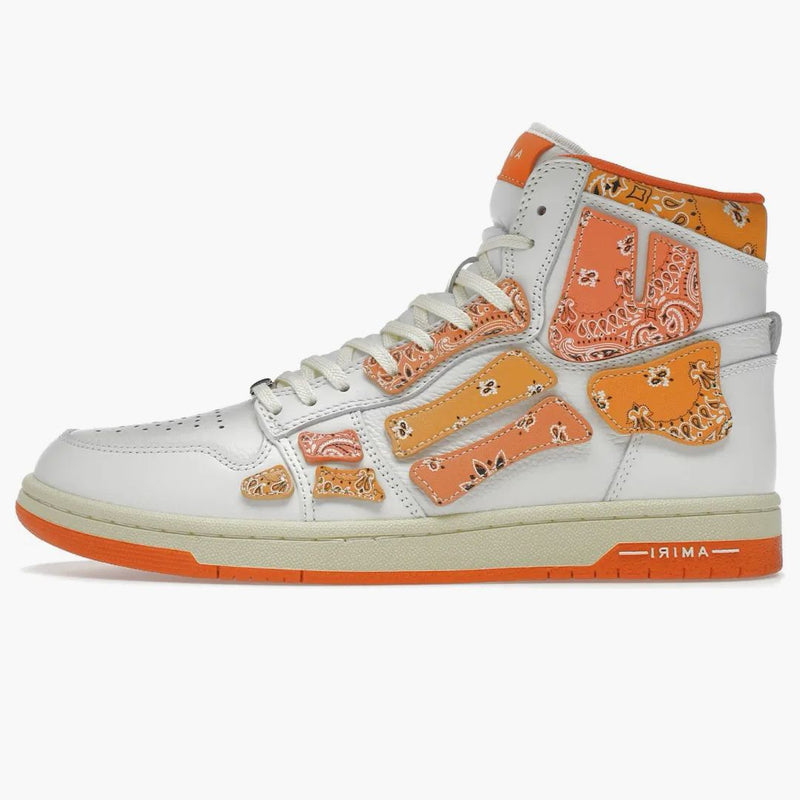 Amiri skel topp hej bandana vit orange